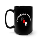 Black PoweredByBelief Mug 15oz