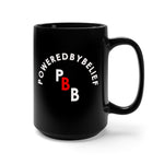 Black PoweredByBelief Mug 15oz