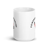 White PoweredByBelief mug